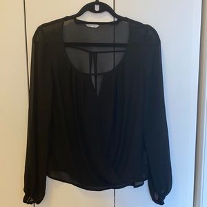 Black sheer blouse